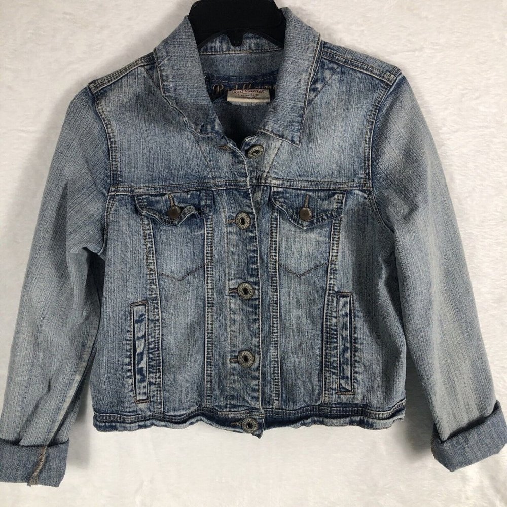 Red Camel Girls Denim Jacket Vintage Stretch Comfort Premium Coat Size Medium - Picture 11 of 14